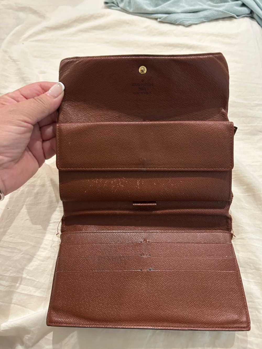 Authentic Louis Vuitton Flap Wallet — Dark Brown with Gold Hardware - Picture 3 of 10